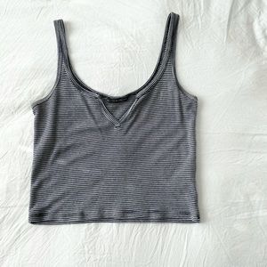 Brandy Melville navy blue striped top